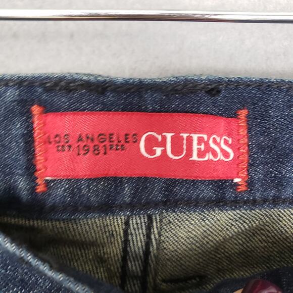 Guess Jeans Mens Size 32x30 Medium Rise Tapered Slim Jeans Halsted Fit Dark Wash - Picture 3 of 12